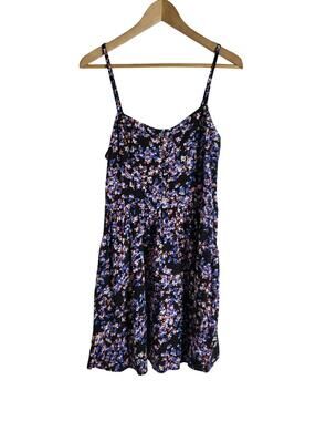 Express Sundress BabyDoll Floral Print Spaghetti Strap Mini Dress Size L